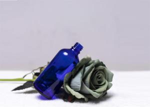 China 2 oz 60 ml Essential Oil Glass Bottles , Cobalt Blue Glass Dropper Bottles wholesale