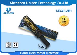 China Body Scanner Hand Held Security Metal Detectors , Black Portable Hand Scanner wholesale