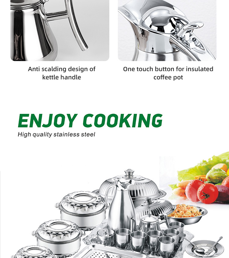 2022 New Product Multifunction Kitchen Cookware Sets 28 Pcs Stainless Steel Cooking Pot Set