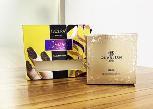 China 300g Cardboard Foldable Cosmetics Gold Foil Stamped Boxes wholesale