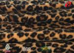 Leopard Faux Fur Polyester Velvet Fabric For Fashionable Garment 180GSM