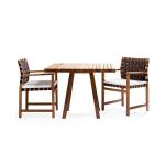 Pastoral Garden Teak Wood Patio Furniture Sets Sun Proof