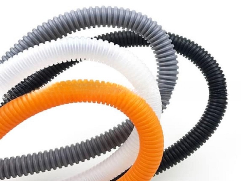 PP PE PA PVC Single Corrugated Pipe Line / SWC Pipe Making Machine