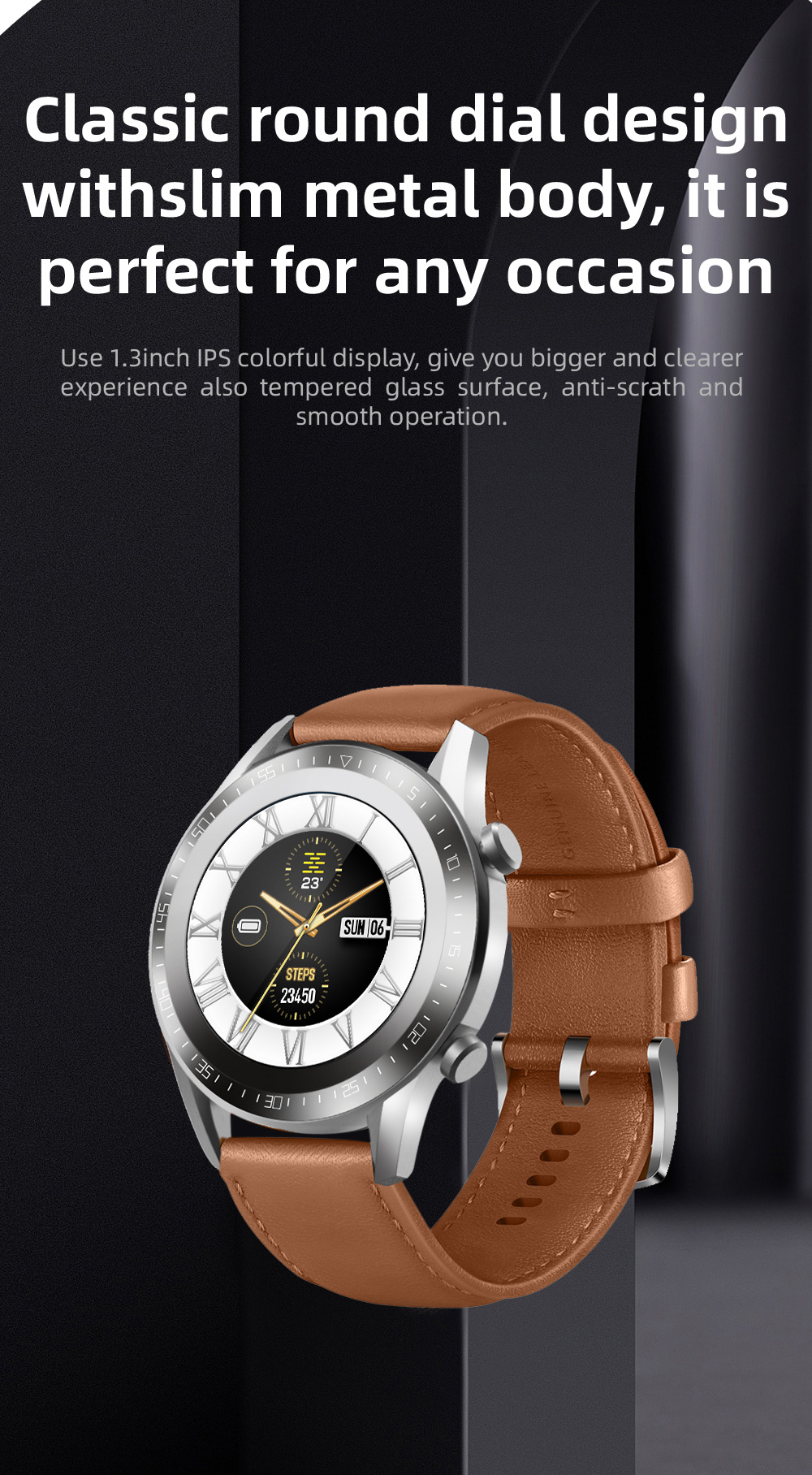 New Bracelet Smartwatch Ip68 Touch Screen Smart Watch For Huawei Gt2 Round Screen Full