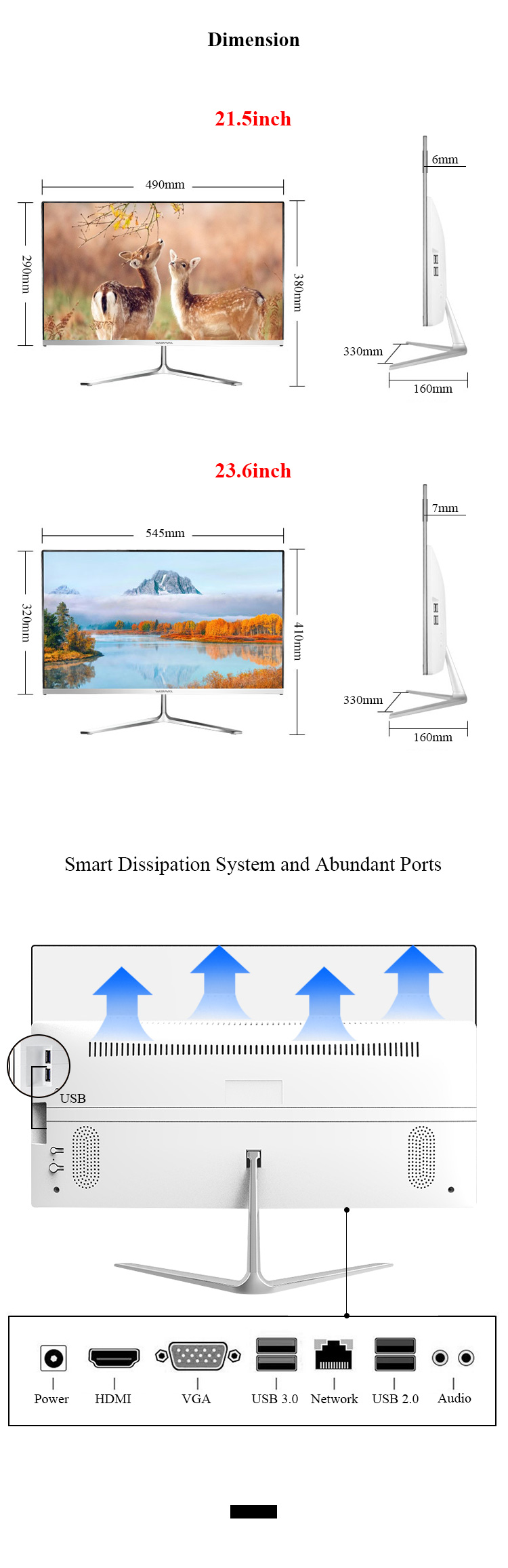 23.8" Curved Screen Monoblock Aio Gaming Desktop PC with OEM ODM Service and GTX1050 4GB