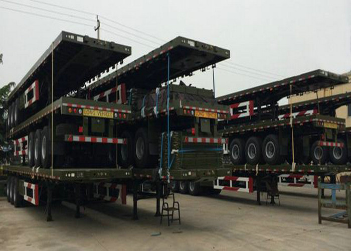 4 Tri Axle Container Chassis Semi Trailer for Container 60 Ton