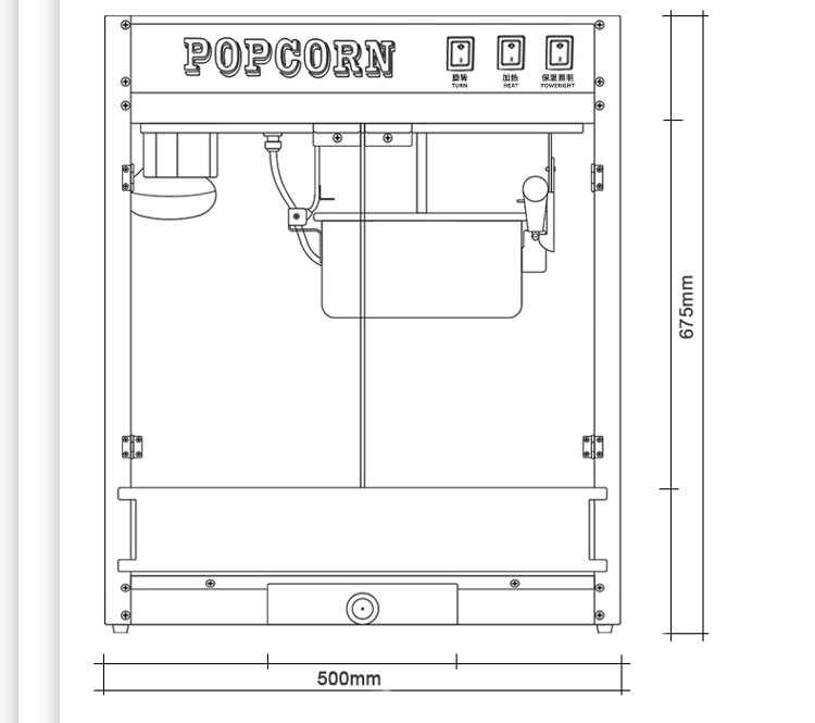 Fast and Easy Popcorn Production with Quick-Heat Technology Stainless Steel Machine