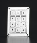 ip68 waterproof higher quality aluminum piezo keypad with 12 keys
