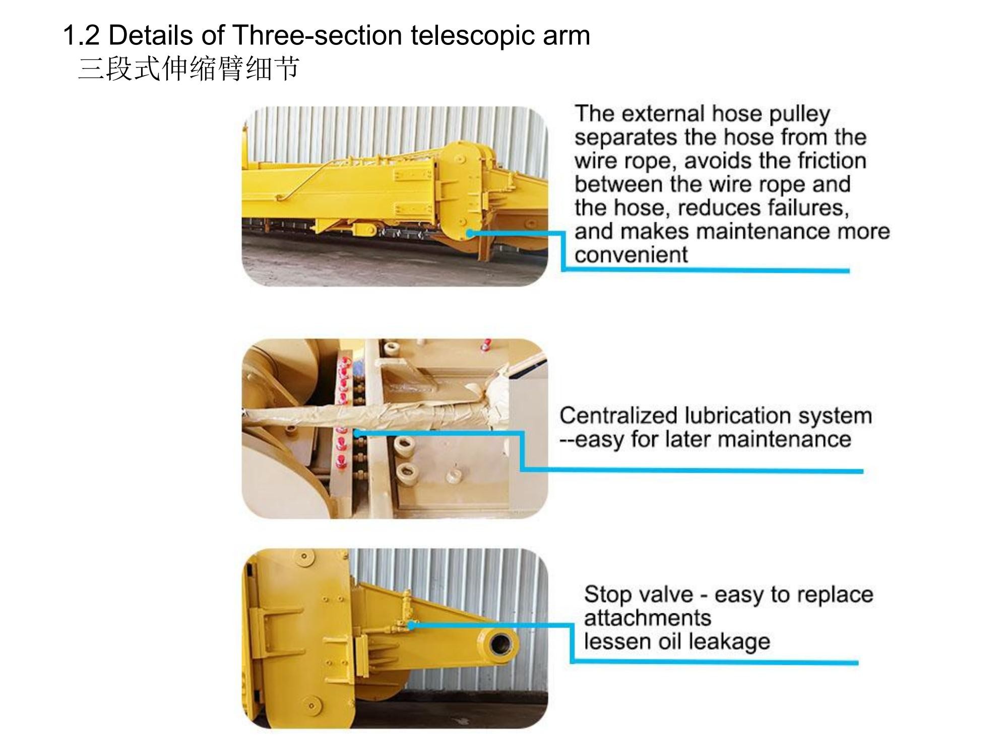 Excavator Telescopic Arm Material BS900E Wire Rope Muti Strand For Attachments