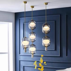China Nordic Glass Pendant Lamp Simple Dining Room Bedroom Decoration Inder Pendant Lamp(WH-GP-145) wholesale
