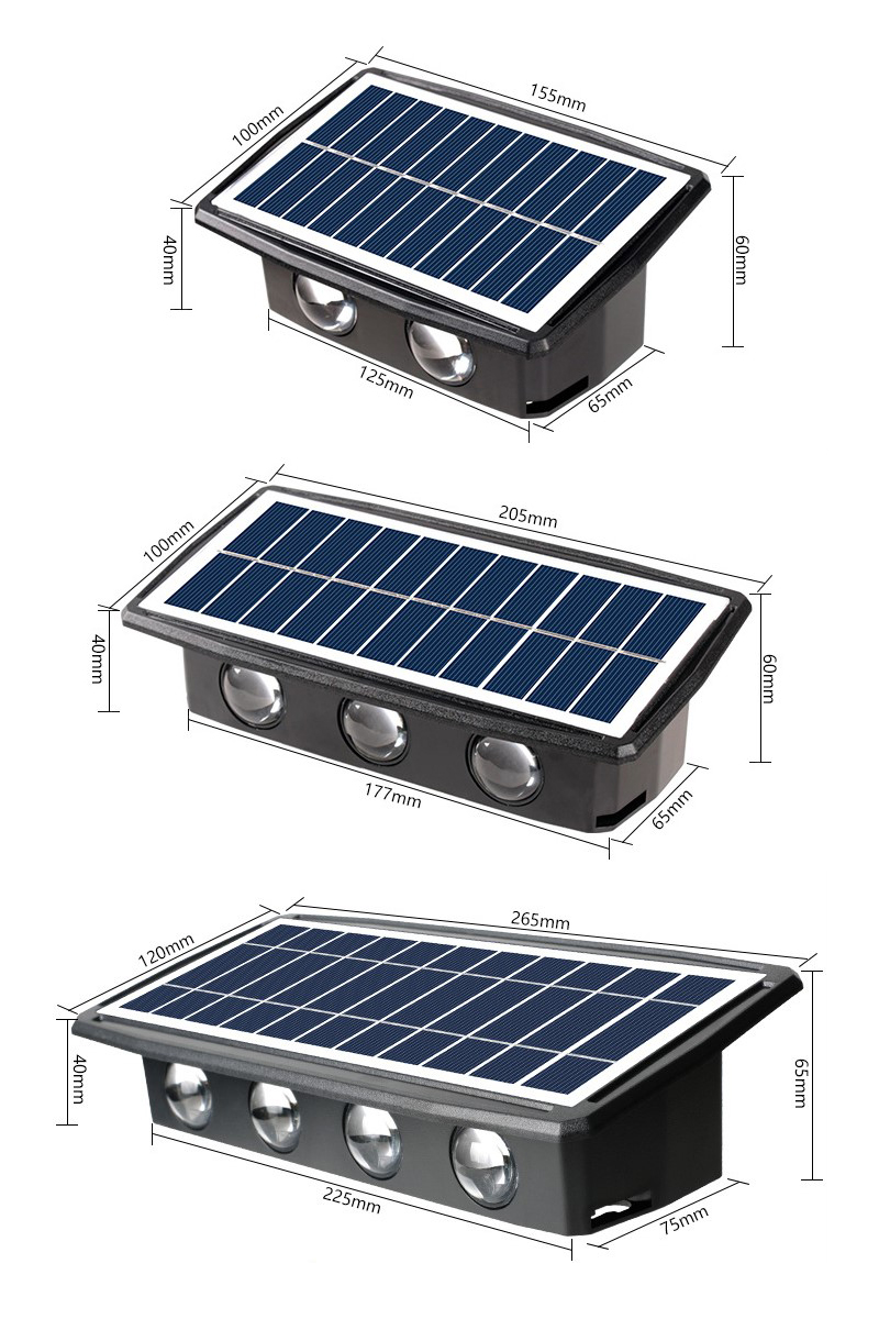 2 Mode RGB Wall Light LED Solar Powered Lights IP65 Color Changing