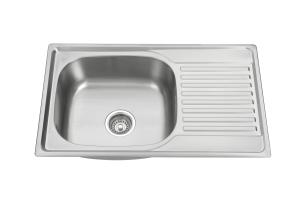 China Bangladesh One Piece Top Mount Sink With Drainboard 30x20'' wholesale