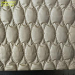 China F6059 ultrasonic embossing laminating 100% polyester termo qualiting fabric for winter heavy downcoat wholesale