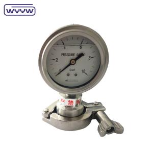 China Heavy Duty Sanitary Diaphragm Pressure Gauge SS316 Clamp Type wholesale