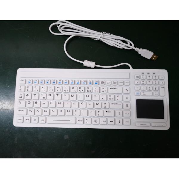 100 % Waterproof Keyboard With Touchpad , Man Machine Wireless Silicone Keyboard