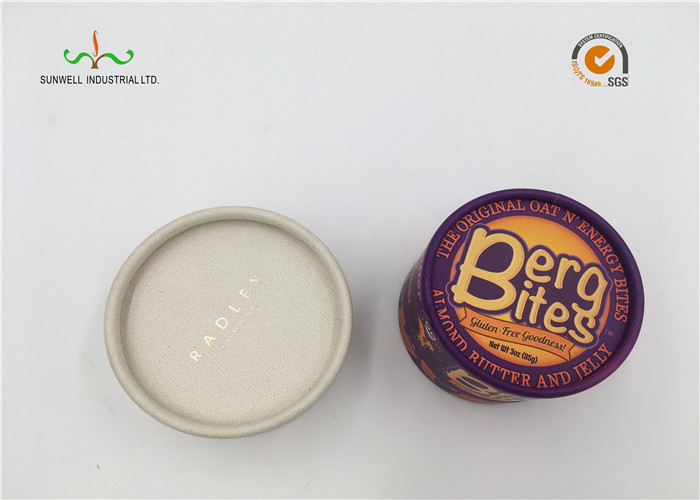 Offset 4 Color Printing Cardboard Cylinder Tubes For Food Packing