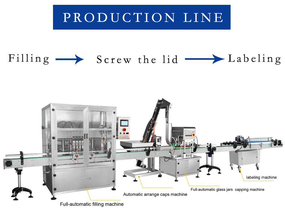 Electric Pneumatic Driven FK-JL6 Honey Paste Bottle Packing Piston Filling Capping Machine