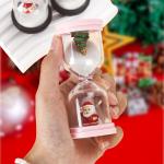Plastic Hourglass Christmas Pink For Brushing