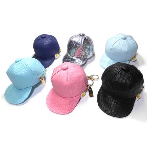 China Pink Personalized Leather Mini Backpack Coin Purse Keychain Pearl Plated wholesale