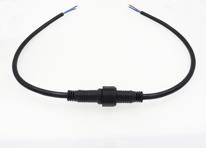 2 core male and female waterproof M15 led connector assembly with cable