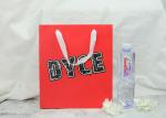 Cardboard Paper Eco Friendly Gift Bag Red And White Color With Logo