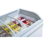 Commercial supermarket deep chest glass top freezer fish display fridge frozen