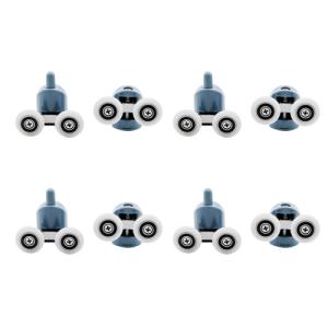 China Anti Erosion Sliding Shower Door Wheels , Zinc Alloy Double Shower Door Pulley wholesale