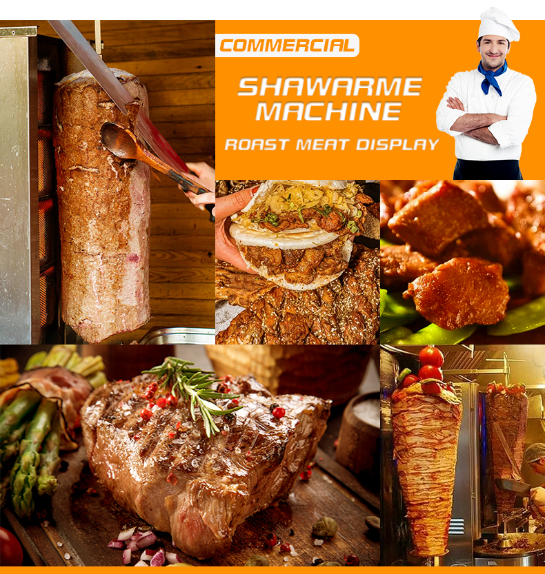 Mini Shawarma Machine Kitchen Electric Barbecue Bbq Doner Kebab Grill for Home