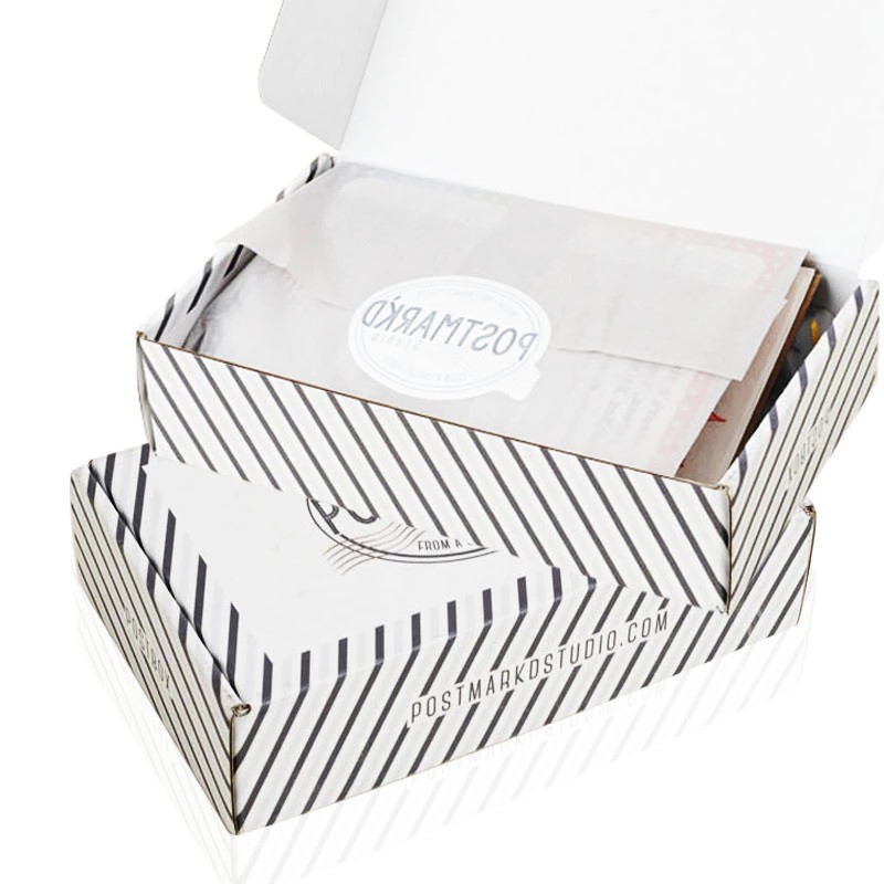 Portable Glossy Lamination Corrugated Shipping Boxes 41cm×16cm×8cm