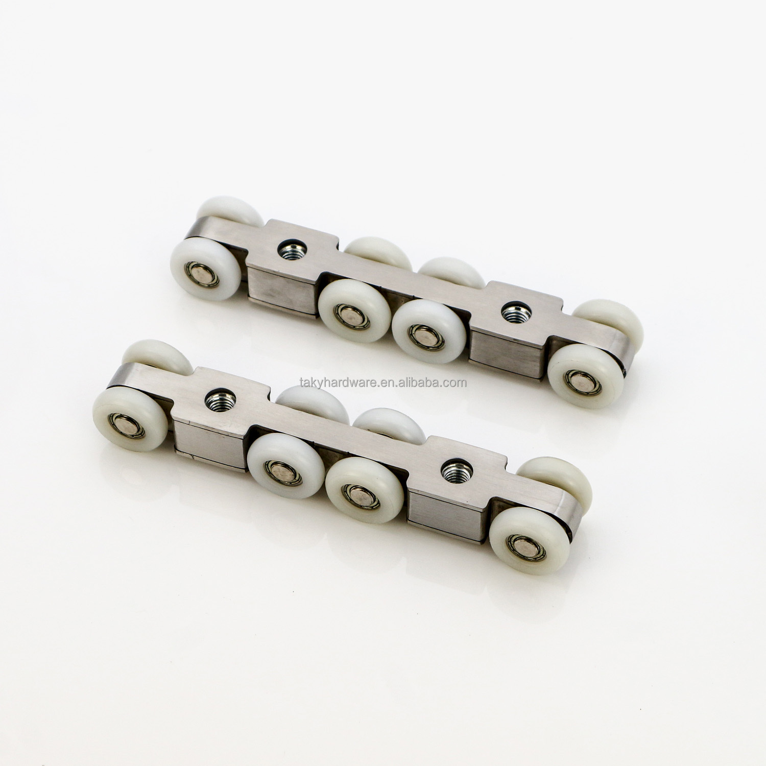 Double Soft Closing 8 Wheel Sliding Door Pulley Hardware for Modern Furniture Wardrobe