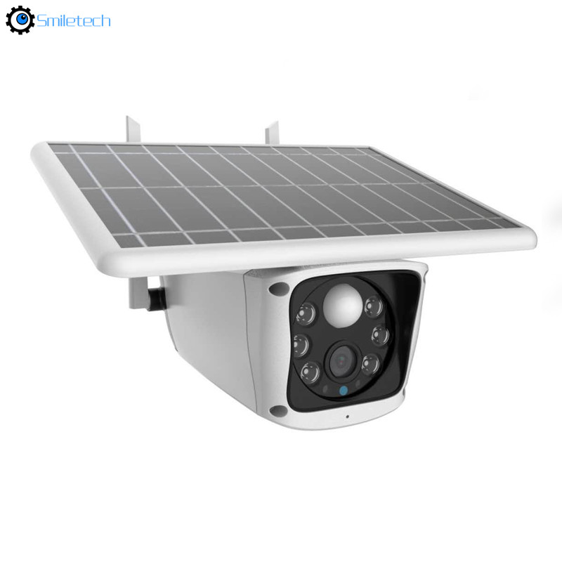 Outdoor 1080P Bullet Camera Outdoor PIR alarm Low Power TF card slot Solar Powered Wifi camera