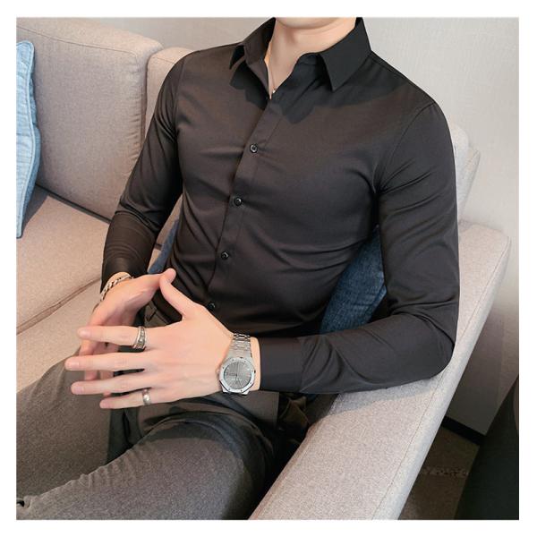 Formal Slim Fit Button Down Dress Shirts for Men Custom Breathable and Solid Colors