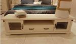 White Color European Contemporary Furniture TV Entertainment Unit With Three