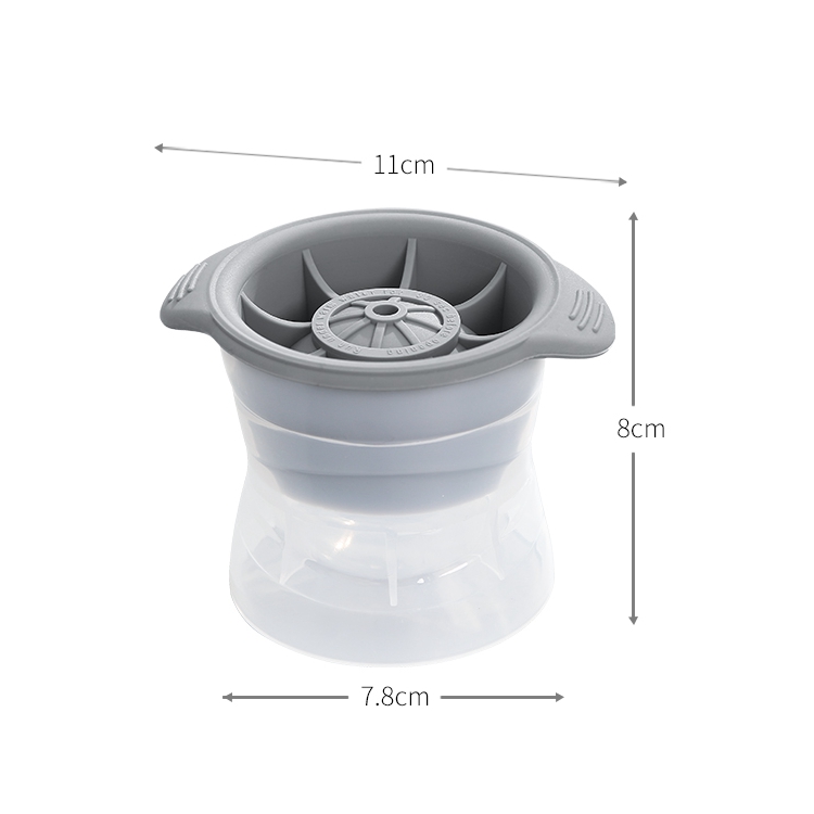 Round Sphere Ice ball Cube Maker Silicone Tray Silicon Whiskey Mold For Drinks With Lid Great for Parties and all Cold Beverages