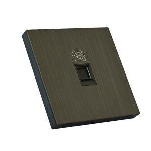 China RJ11 Multimedia Wall Socket , Telephone Socket Outlet Stainless Steel wholesale