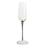 6pcs Festive Glass Christmas Champagne Flute Electronic Color Spray Wine Glass