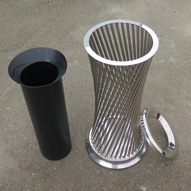 Street Furnitures Dia 300mm 35L Disposable Trash Can