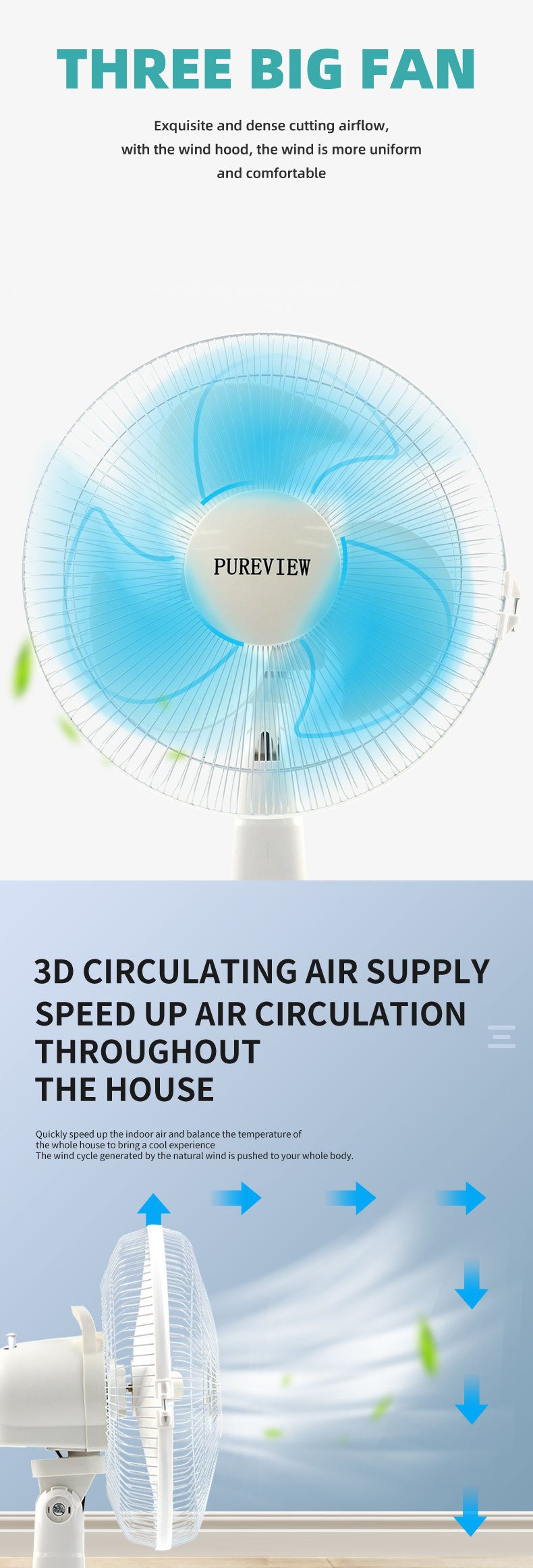 Table Solar Fan 12 inch Solar-Powered Energy-Saving Fan for Sustainable Clean Energy