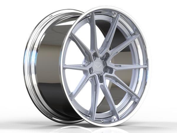 21 22 Inch 2Pieces Custom Forged Wheels Grey Rim High Polished Deep Concave