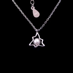 China Irregular Shape Freshwater Pearl Drop Necklace Platinum Sterling Silver Jewellery wholesale