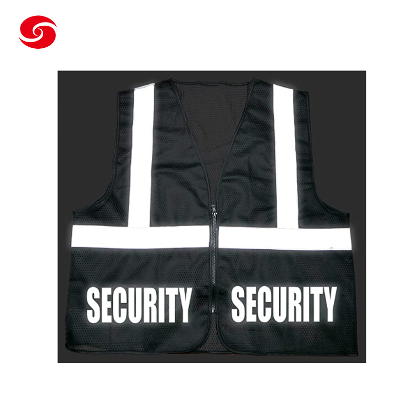 Reflective Vest Jacket Strip Fabric Construction Security Safety Vest High Visibility