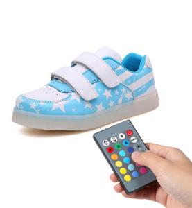 China Trainer Simulation Led Shoes , Remote Control Girls Light Up Sneakers wholesale