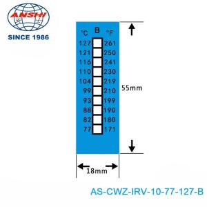 China 8 Level Non Reversible Temperature Sensitive Label For 37-65℃/99-149℉ wholesale