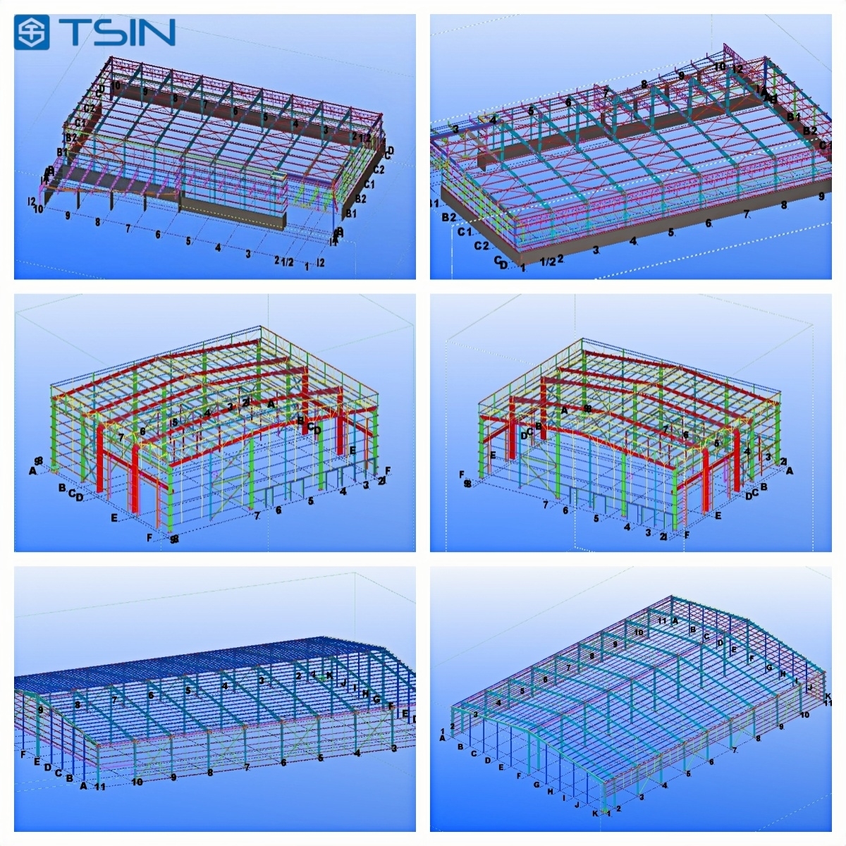 Hot Rolled Steel Custom Steel Structure Workshop With H Section Beams Q235 Q355B