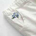 Summer Embroidered Girls Denim Clothes , Girl Jeans Short Pants Fashion Design