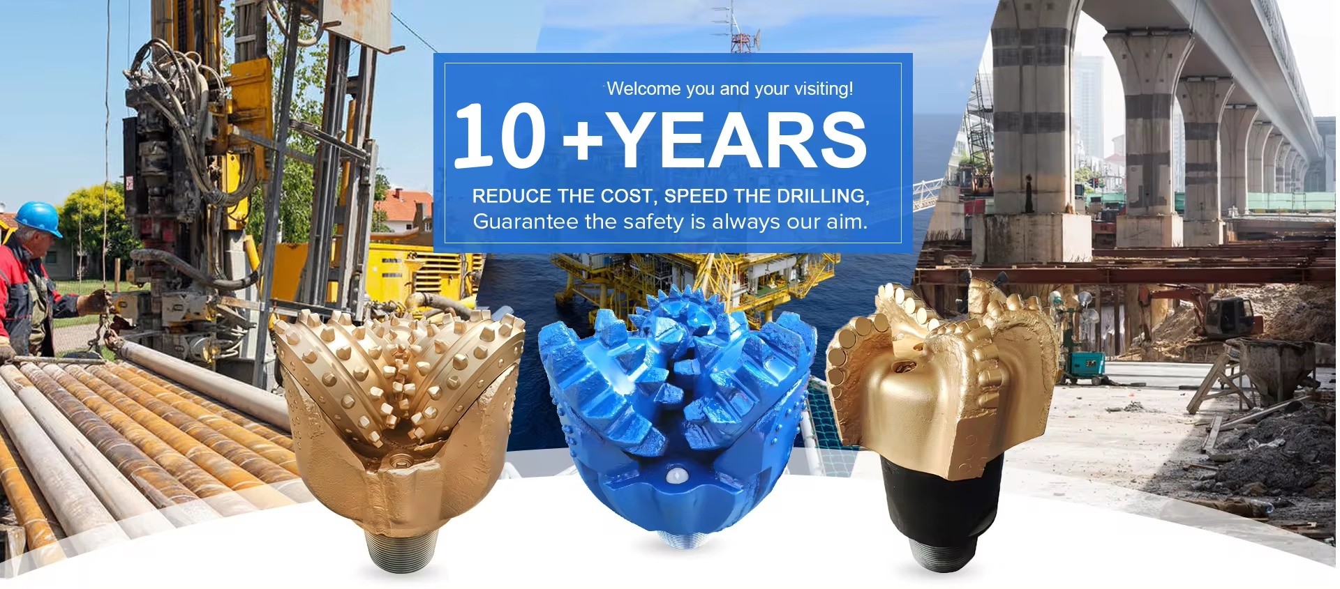 9 Inch PDC And Roller Hybrid Drill Bit For Diamond Drilling With Durable Construction