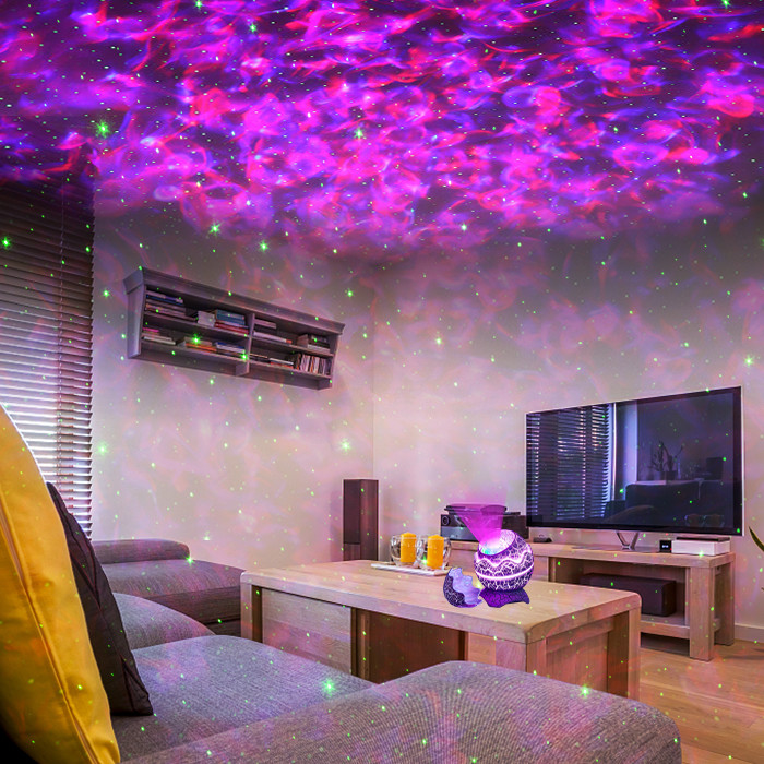 Birthday Party Dinosaur Egg Star Projector With Nebula Cloud Remote Control