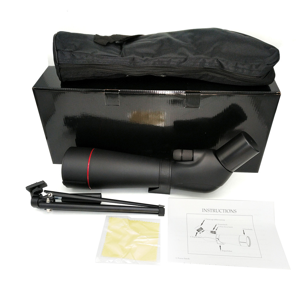20-60x80 Spotting Scope With HD Glass FMC Optics IPX7 Waterproof