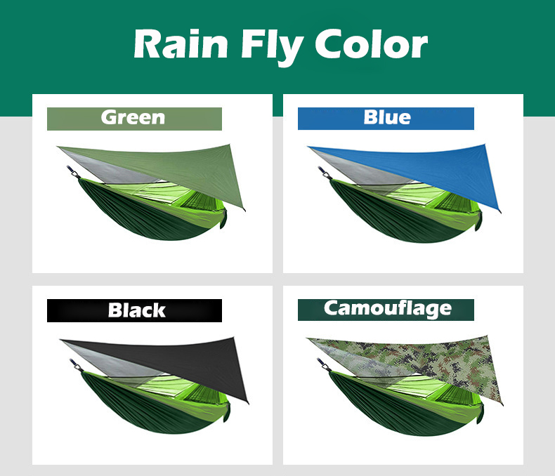 Outdoor Garden Parachute Portable Lightweight Folding Nylon Camping Hammocks with Mosquito Net