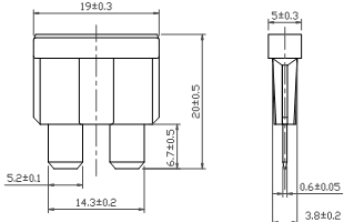 DC80V 40A Automotive Blade Fuse UL Certified  Low Voltage Fuse Supplied by China Factory
